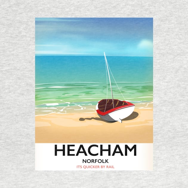 Heacham Norfolk travel poster by nickemporium1